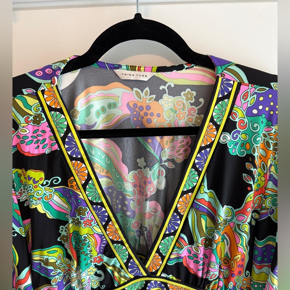 Trina Turk Multicolor Mini Dress, Size Medium - Picture 3 of 7